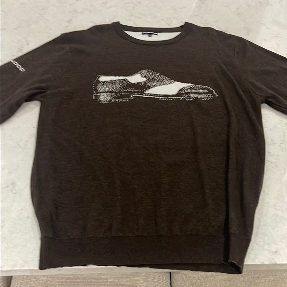 VERY RARE Metalwood Studios sweater of Classic golf shoe.  Size XL super comfy